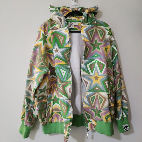 CLH Creating Limitless Heights Mens Full-Zip Hoodie Sweatshirt Y2K Stars Sz 2XL - Picture 3 of 13